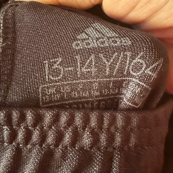 Adidas Black Track Pants with Cream Logo - Picture 3 of 12